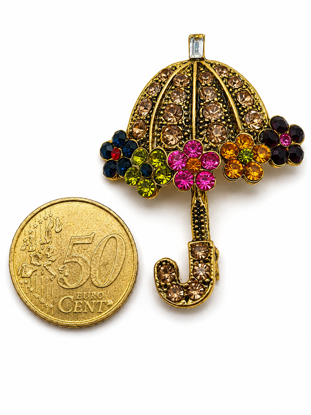 Brosche Blumen Lebensbaum Sonnenblumen Tulpen Biedemeier