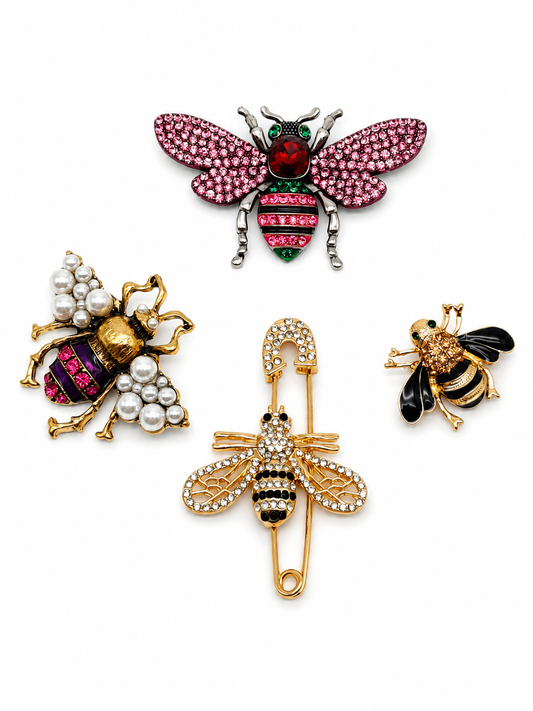 Brosche Pinker Käfer Insekt Garten Blumen Natur Modeschmuck