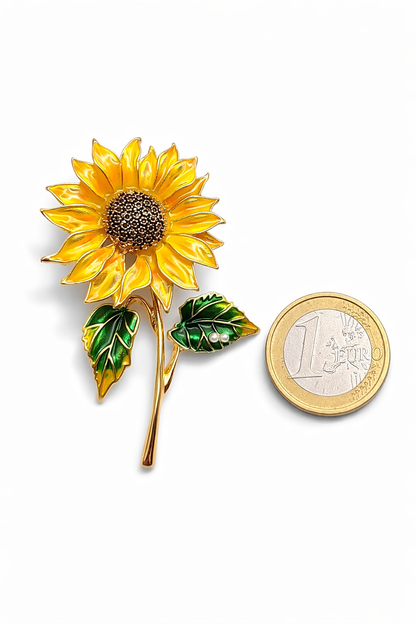Brosche Blumen Tulpen Löwenzahn Hortensie Sonnenblume Bouquet