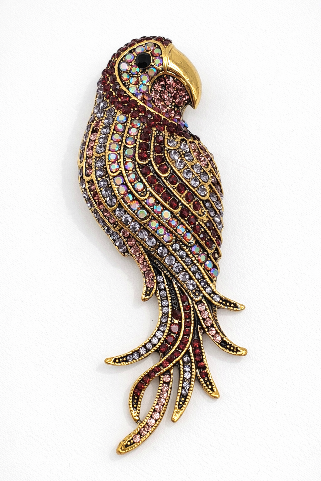 Brosche Papagei Straß Vogel Amazonas Modeschmuck Anstecknadel