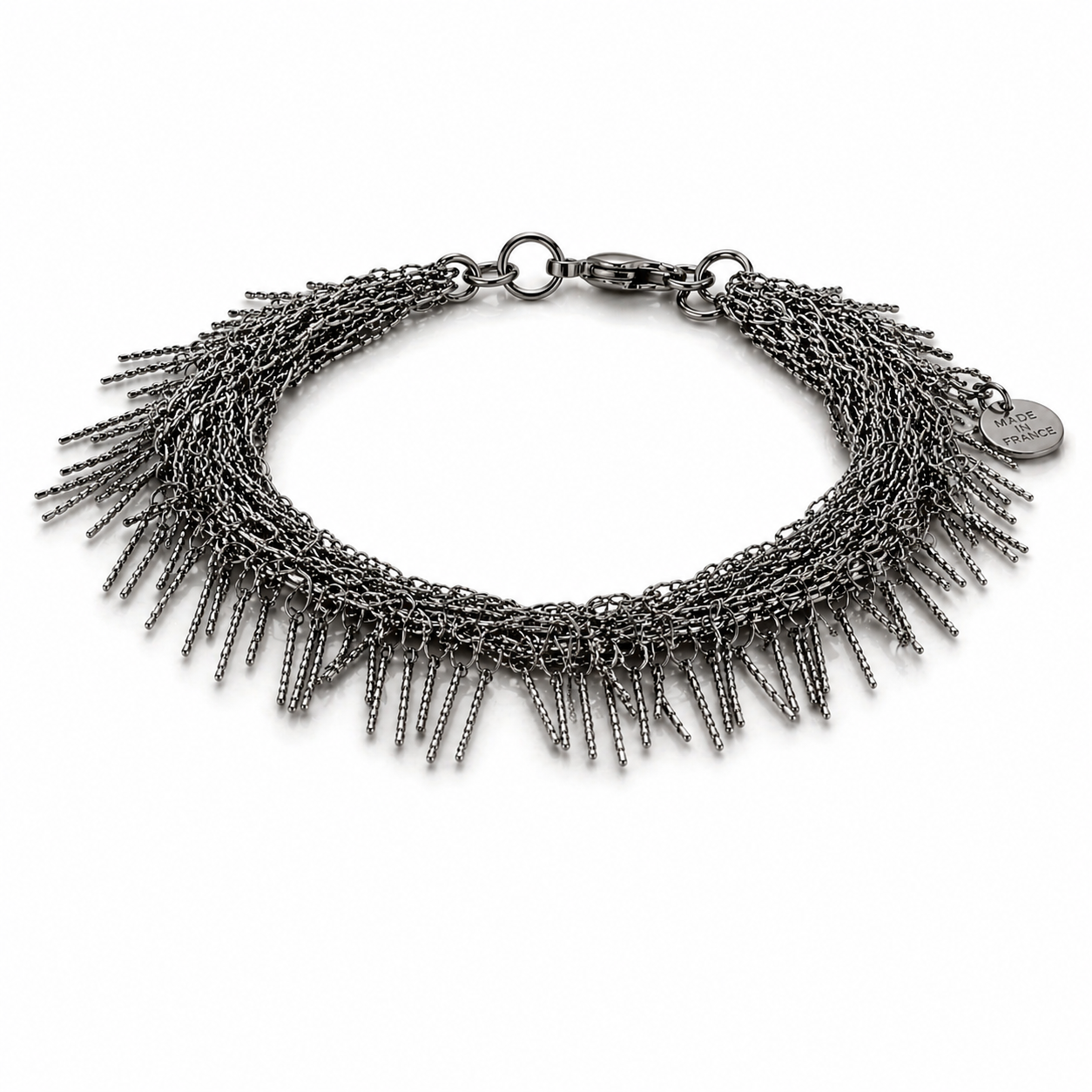 Armband "Spikes" Charleston Stil Rosé-gold, Gun Metal Silberfarben Nickelfrei Biba