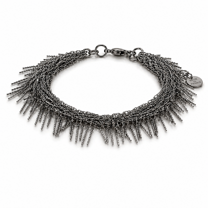 Armband "Spikes" Charleston Stil Rosé-gold, Gun Metal Silberfarben Nickelfrei Biba
