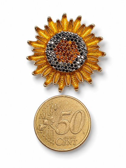 Brosche Blumen Sonnenblume Flieder Anemone Tulpe Ringelblume