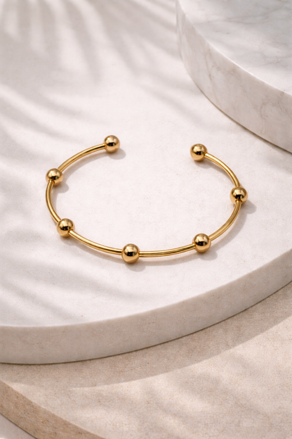 Armreif Silber- Goldfarben nickelfrei Verzierungen elegant Trend Cosmos