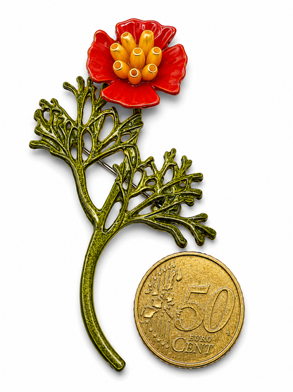 Brosche Blumen Sonnenblume Flieder Anemone Tulpe Ringelblume