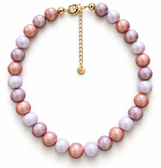 Halskette Perlen "Space Beads" Beige Pastells Magic Trend Nickelfrei Biba