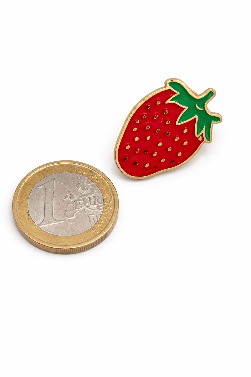 Brosche Erdbeerzeit Erdbeere Rot Obst Frühling Sommer Modeschmuck