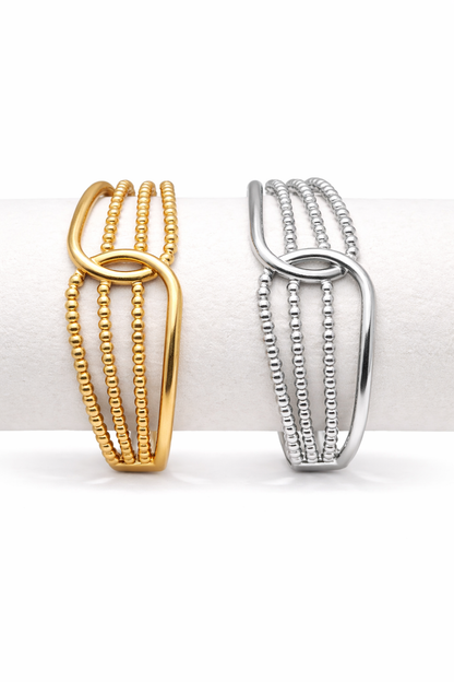 Armreif in Silber oder Goldfarben Modern Stylisch nickelfrei Cosmos