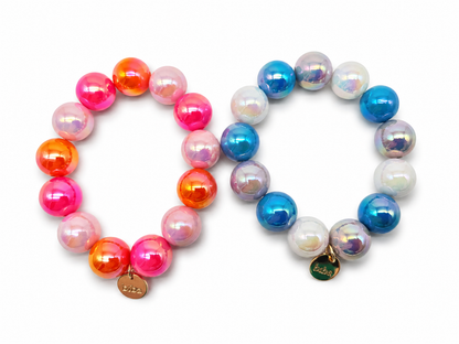 Armband elastisch Space Beads 1,7 Cm verschiedene Farben Biba