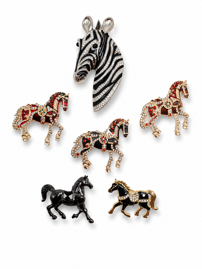 Brosche Lebkuchenpferd Pferd Dressur Reiten Pferd Zebra
