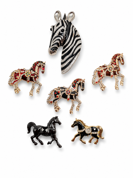 Brosche Lebkuchenpferd Pferd Dressur Reiten Pferd Zebra