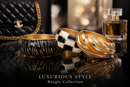 Armband Klapp-Armband Schwarz Weiß Gold Orange Nickelfrei Cosmos