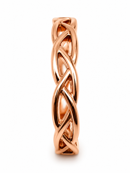 Armreif mit Scharnier im keltischen Plat-Stil, Roségold-Finish Trend Sommer Ibiza