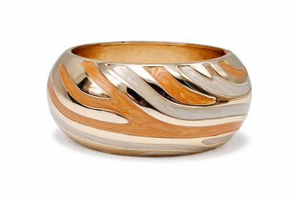 Armband Klapp-Armband Schwarz Weiß Gold Orange Nickelfrei Cosmos