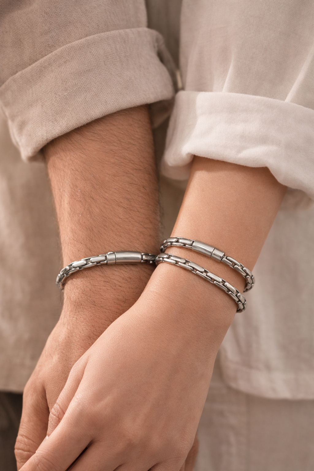 Armband Antik Silberfarben Besondere Gliederverbindungen Unisex Nickelfrei Biba
