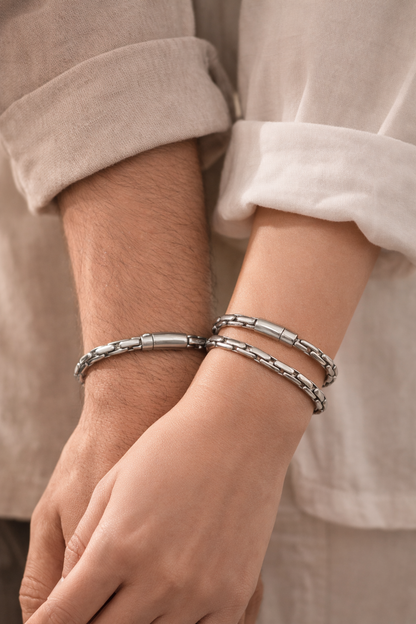 Armband Antik Silberfarben Besondere Gliederverbindungen Unisex Nickelfrei Biba