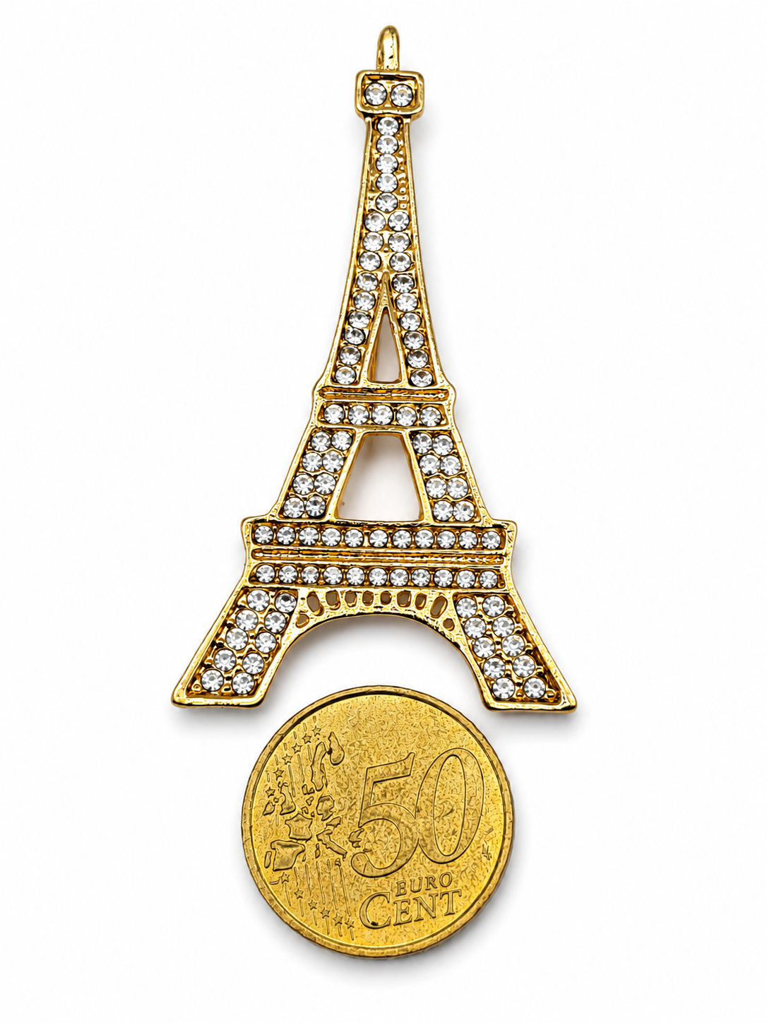Brosche Paris Musik Tanz Mode Eleganz Eifelturm Straß Magie
