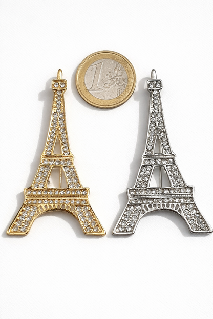 Brosche Paris Paris Eifelturm Frankreich Mode Schmuck Gold-Silberfarben