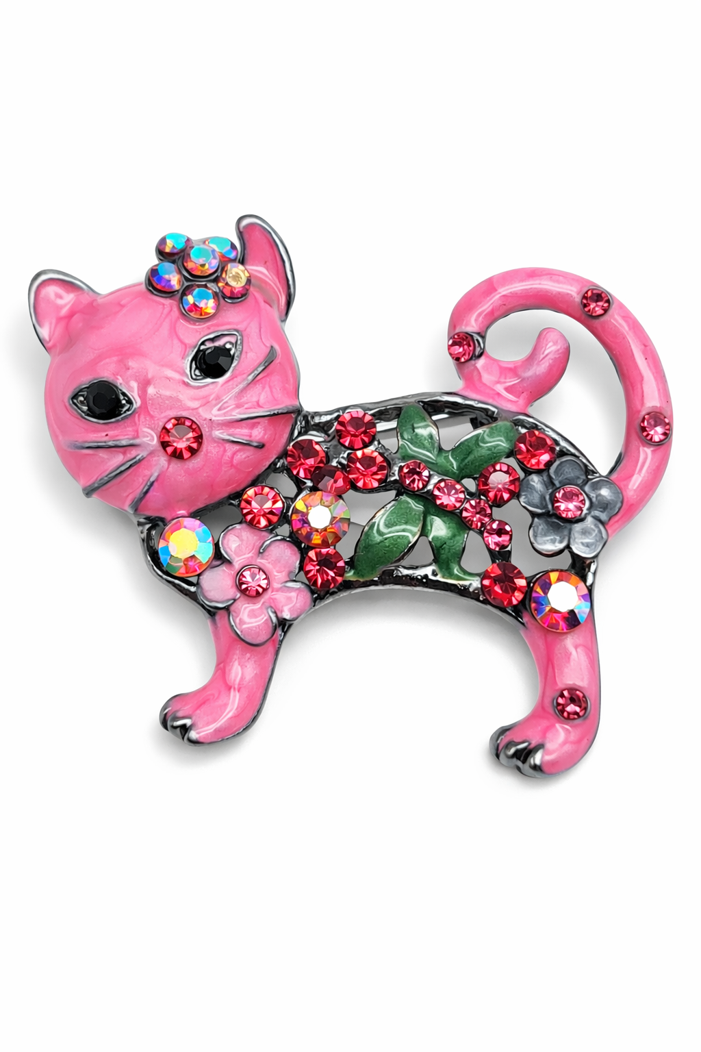 Brosche Katzen Bunt Elegant Perle Mode Anstecknadel Kitten Haustier