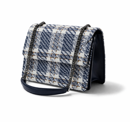Tasche Handtasche Umhängetasche Ines Delaure Tweed elegant stilvoll trend