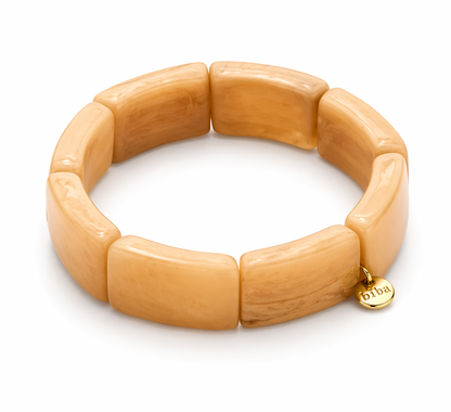 Armband Elastisch "Butter Buns" Beige Farben Honig Nickelfrei Biba