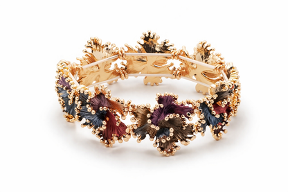 Armband elastisch Emaille Blumenarmband stretch bunt nickelfrei Amorino