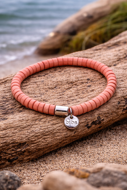 Armband elastisch mit kleine Holzperlen in verschiedene Farben Natur Biba