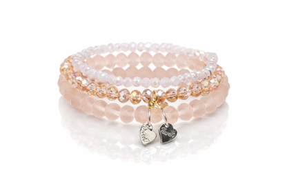 Armband elastisch icy-rosa elegant dezent Set 3 Nickelfrei Sweet7
