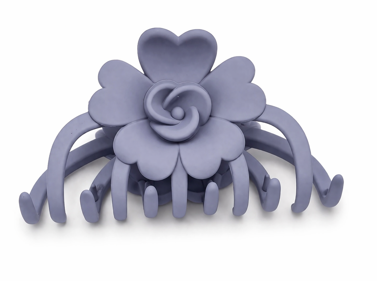 Haarklammer Haarschmuck Blume Braun Jeans Rosa Altrosa Yehwang