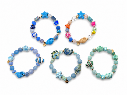 Armband elastisch Biba Ocean Suprice Fische Seestern Muschel