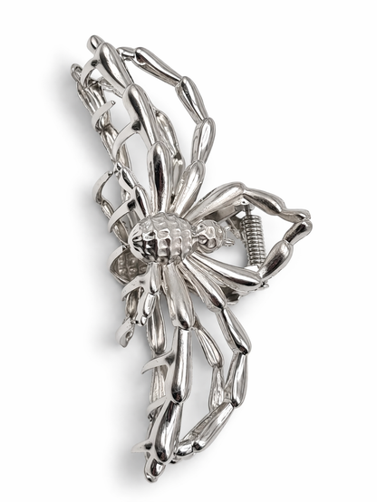 Haarklammer Halloween Spinnen Spinnennetz Gun Metal Silberfarben Sensibling Corp.