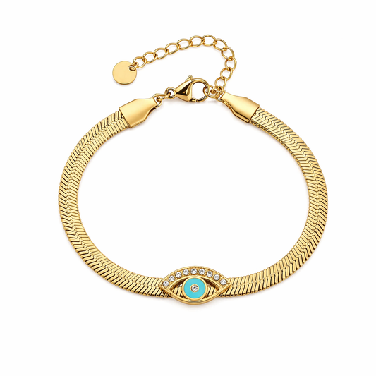 Armband Bettelarmband Auge Gold ägyptisch Schutz Michelle Bijou
