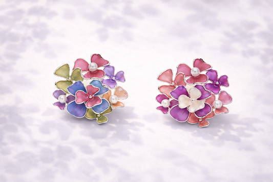 Brosche Tiarablüten Perlen Anstecknadel Bouquet Garten Blumen Trend