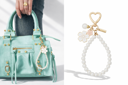 Schlüsselanhänger Taschenanhänger Liebe Blume Perlen Yehwang