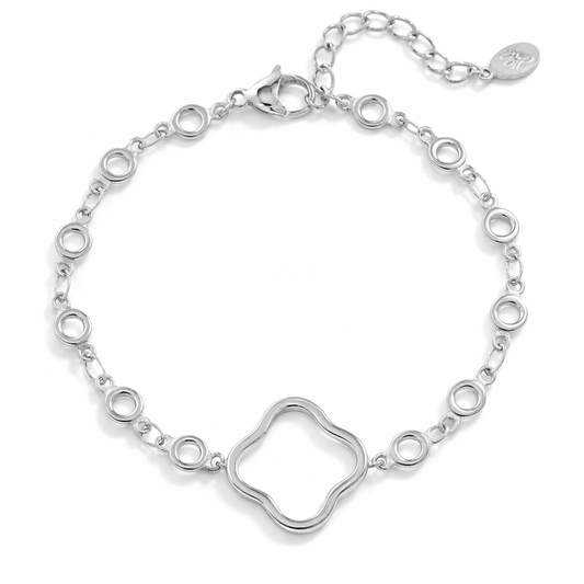 Armband Glücksarmband Kleeblatt Silberfarben Nickelfrei Yehwang