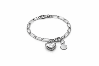 Armband feingliedrig mit Herz Anhänger in Silber- oder Goldfarben Trend Cosmos