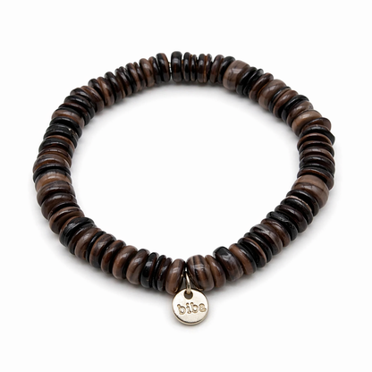 Armband elastisch Braun Graue Naturtöne Unisex Trend Sommer Biba