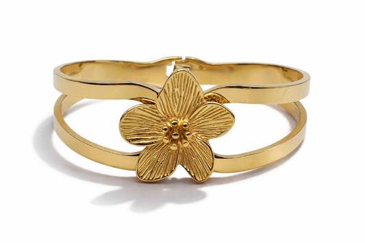 Armband Klapp-Armband Goldfarben Blumen kombinierbar nickelfrei Cosmos