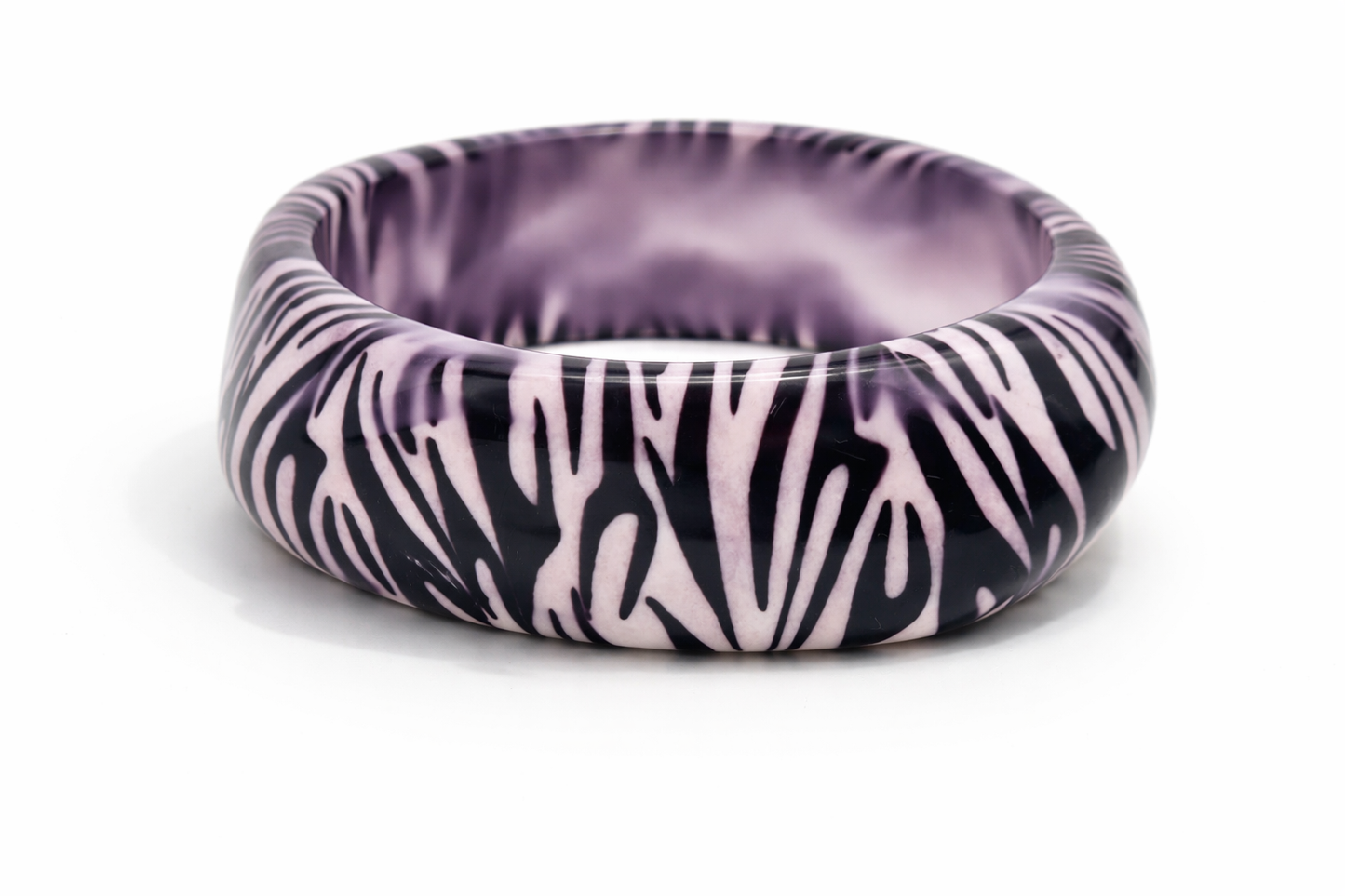 Armreif Acryl Schwarz Weiß Black White Zebra Giraffe Trend Cosmos