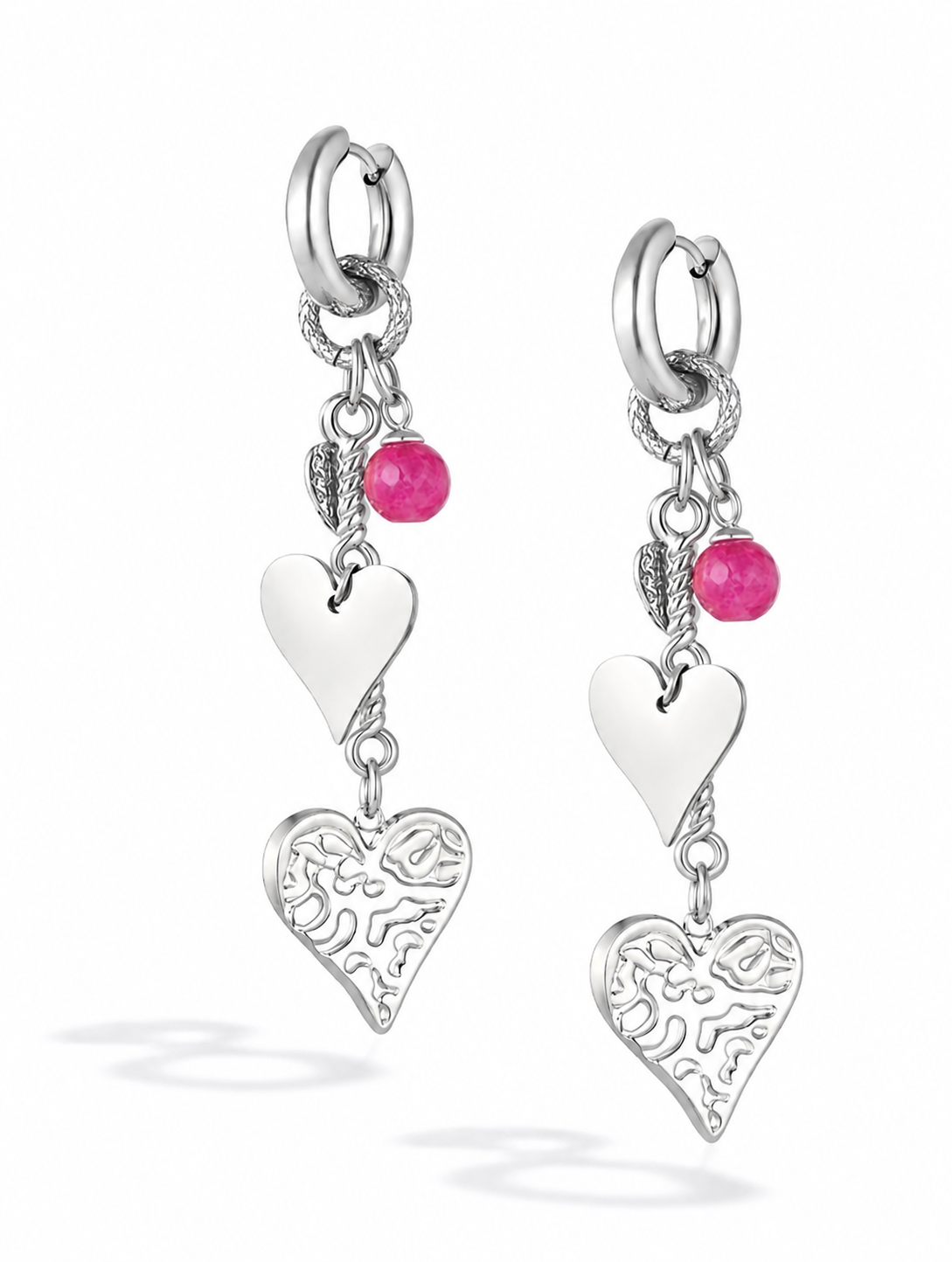 Ohrringe Signatur „Love“ silberfarben nickelfrei herz liebe Romantik Yehwang
