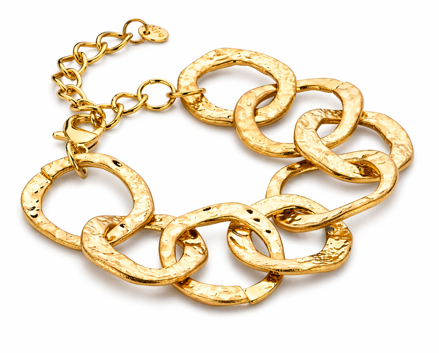 Armband Matt goldfarbene Elementen mit Relief Nickelfrei Trend 2026 Biba