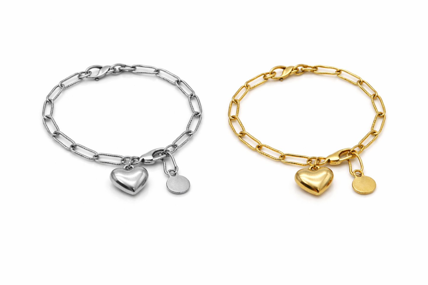 Armband feingliedrig mit Herz Anhänger in Silber- oder Goldfarben Trend Cosmos