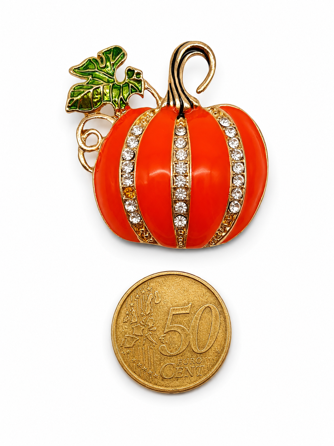 Brosche Kürbisse Halloween Party Erntedank orange Ohrringe Ohrhänger