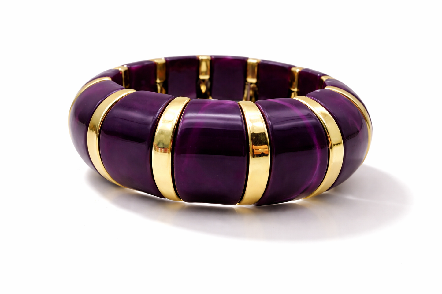 Armbänder Goldfarben Schwarz Pink Lila Marmor Look Nickelfrei Cosmos