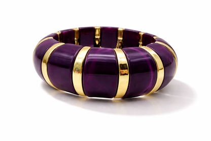 Armbänder Goldfarben Schwarz Pink Lila Marmor Look Nickelfrei Cosmos