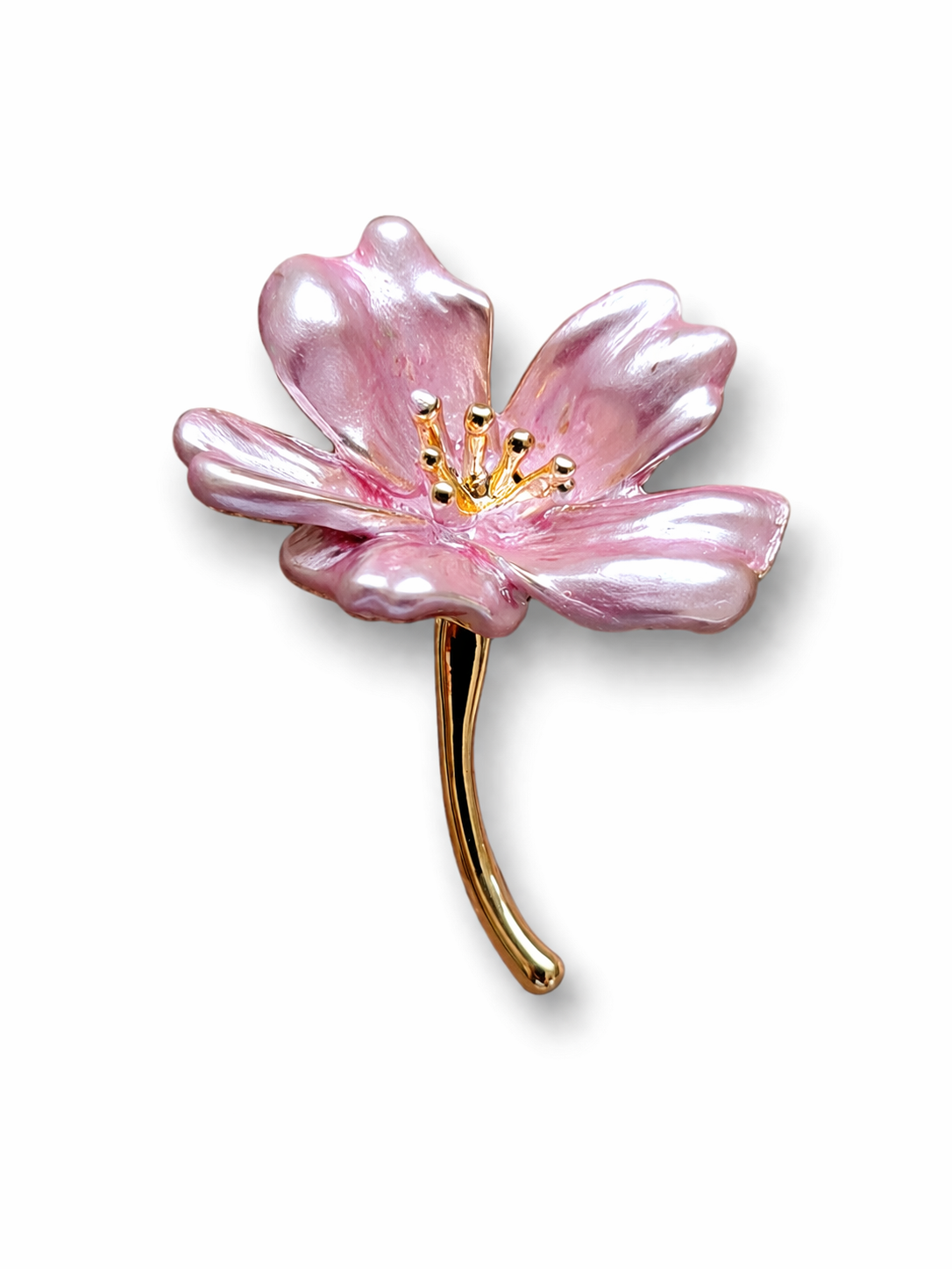 Brosche Vergissmeinnicht Rosa Blau Blume Blümchen Kragen Anstecknadel