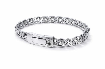 Armband Antik Silberfarben mit auffälligen Gliedern Unisex Nickelfrei Biba