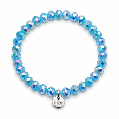Biba Armband elastisch Crystal Perlen in bunte Farben, ideal zum Kombinieren