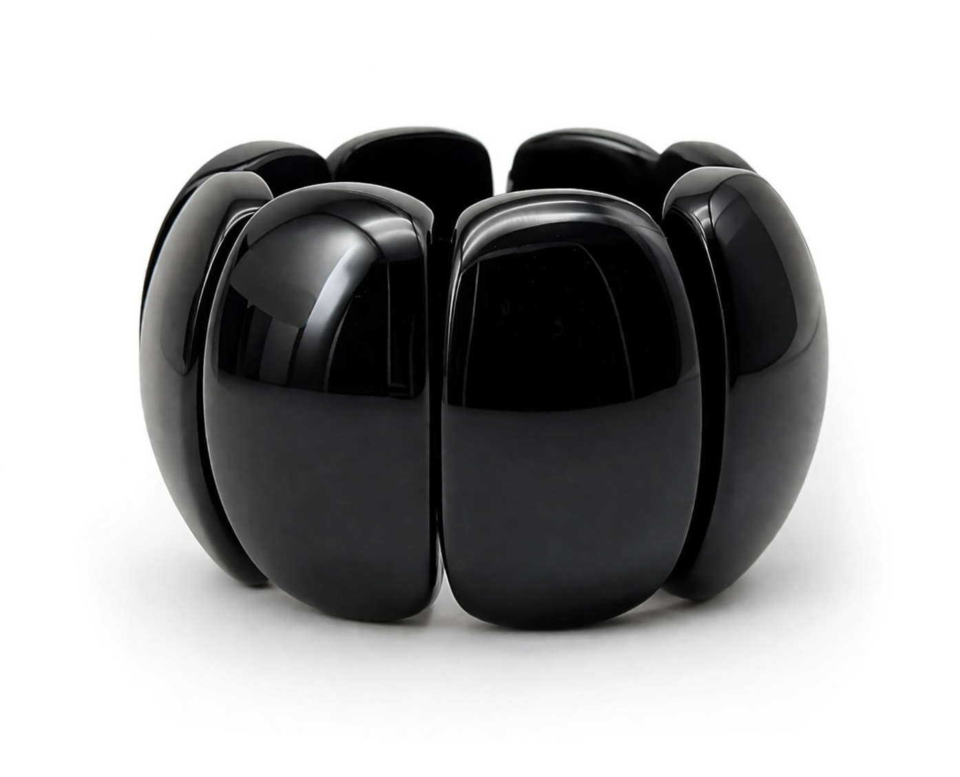 Armband Acryl Stretch Marmor Look Creme und Schwarz Nickelfrei trend 2026 Yehwang