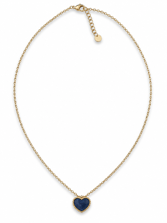 Michelle Bijou Halskette "Ein Herz voller Tiefe" der Anhänger in Navy und Gold